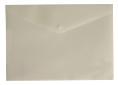 Конверт на кнопке Бюрократ DeLuxe DL801MILK/1 A4 пластик 0.18мм молочный