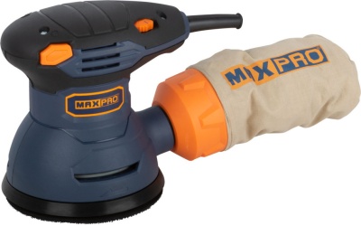 Шлифмашина эксцентриковая MAX-PRO 300 Вт, 5000-12000 об/мин, 125 мм, 1,2 кг, липучка, пылезащищенный выключатель, коробка