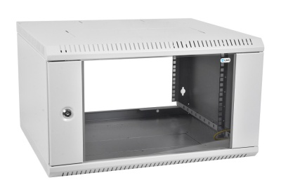 Шкаф коммутационный ЦМО (ШРН-Э-6.500) настенный 6U 600x520мм пер.дв.стекл несъемн.бок.пан. серый