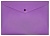 Конверт на кнопке Бюрократ -PK803TVIO A4 пластик 0.15мм фиолетовый