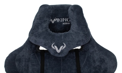 Кресло игровое Бюрократ VIKING KNIGHT Fabric синий Light-27 с подголов. крестовина металл