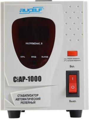 Стабилизатор напряжения Rucelf СтАР-1000 1кВА однофазный белый