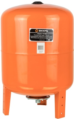 Гидроаккумулятор Вихрь ГА-80В 80л 10бар оранжевый (68/6/4)