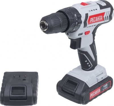 Дрель-шуруповерт ударная Ресанта ДА-18-2ЛК-У аккум. патрон:быстрозажимной (кейс в комплекте)