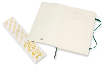 Блокнот Moleskine CLASSIC SOFT QP618K15 Large 130х210мм 192стр. нелинованный мягкая обложка зеленый