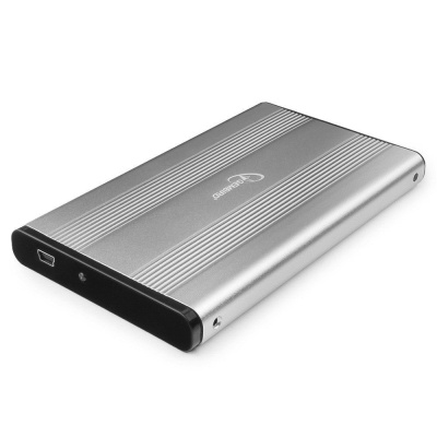 Внешний корпус 2.5" Gembird EE2-U2S-5-S, серебро, USB 2.0, SATA, металл Gembird  {100}