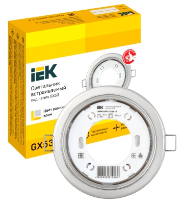 Точечный светильник IEK LUVB0-GX53-1-K23 15Вт хром