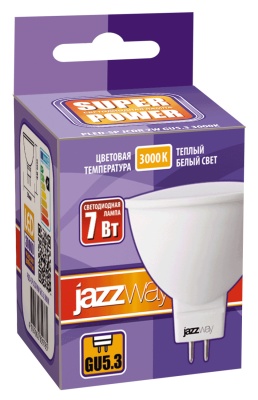 Лампа светодиодная LED 7Вт GU5.3 230V/50Hz теплый SP
