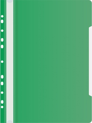 Папка-скоросшиватель Бюрократ PS-P20GRN A4 прозрач.верх.лист боков.перф. пластик зеленый