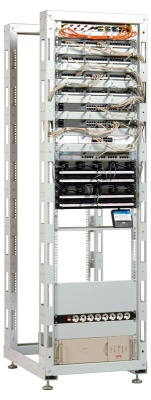 Стойка двухрамная ЦМО СТК-42.2 42U 620ммX800мм направл.закл.гайки 350кг серый