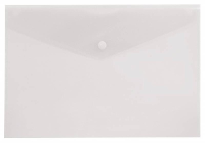 Конверт на кнопке Бюрократ -PK804A5CLEAR A5 пластик 0.18мм прозрачный