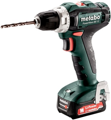 Дрель-шуруповерт Metabo PowerMaxx BS 12 аккум. патрон:быстрозажимной (кейс в комплекте)