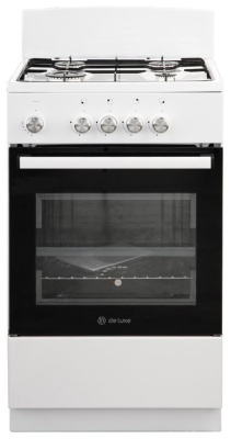 Плита Газовая De Luxe 5040.48г (щ) белый (без крышки) реш.эмаль