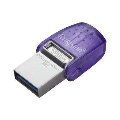 Флеш Диск Kingston 128Gb DataTraveler microDuo 3C DTDUO3CG3/128GB USB3.0 фиолетовый