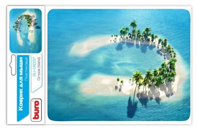 Коврик для мыши Buro BU-M10017 рисунок/остров 230x180x2мм