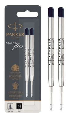 Стержень шариковый Parker QuinkFlow Z08 (CW1950372) M 1мм черные чернила блистер (2шт)