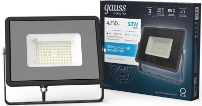 Прожектор уличный Gauss Qplus 690511350 светодиодный 50Втсерый