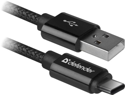 Кабель USB2.0 TO TYPE-C 1M BLACK USB09-03T 87814 DEFENDER