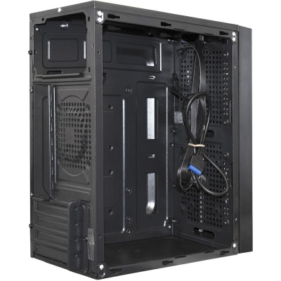 Корпус Minitower ExeGate mEVO-9302 mATX, без БП, 2*USB+1*USB3.0, HD аудио, черный, с RGB подсветкой