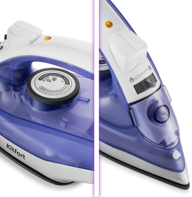 Утюг Kitfort KT-2603 1300Вт белый/фиолетовый