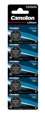 Батарея Camelion Lithium CR2025 BL-5 CR2025 150mAh (5шт) блистер