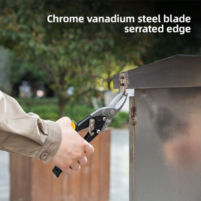 Режущий инструмент (пилы, ножовки, ножи, ножницы) Deli Ножницы по металлу (левый рез) Deli DL20031 250мм, режущая кромка CrV, двухкомпонентная ручка