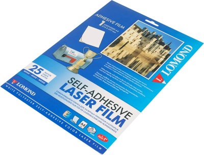 Пленка Lomond 2810003 A4/25л./белый шероховатое самоклей. для лазерной печати