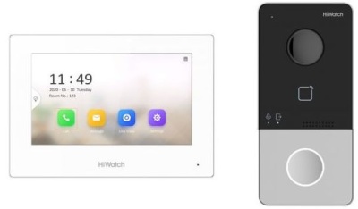 HiWatch DS-D100IKWF(B) Комплект IP-видеодомофона