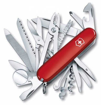 Нож перочинный Victorinox SwissChamp (1.6795) 91мм 33функций красный карт.коробка