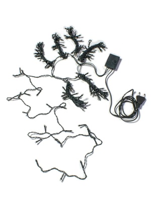 Гирлянда-Пучок 1,8м x 7 нитей 126LED прозрачный провод от 220V