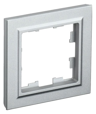 Рамка IEK Brite РУ-1-БрА BR-M12-K47 1x алюминий (упак.:1шт)