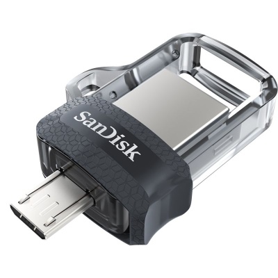 Флеш Диск Sandisk 128Gb Ultra Dual drive SDDD3-128G-G46 USB3.0 черный