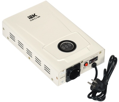 Стабилизатор напряжения IEK Slim 0.5кВА однофазный белый (IVS22-1-D05-09)