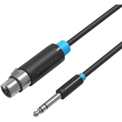 Кабель Vention аудио Jack 6.5 M/XLR F - 3м Кабель Vention jack 6.5 mm(m)/XLR(f) - 3 м (BBEBI)