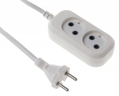 Сетевой удлинитель Buro BU-PSL2.1/W 1.5м (2 розетки) белый (пакет ПЭ)