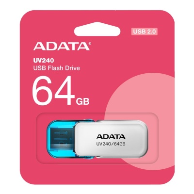 Флэш-накопитель 64GB AUV240-64G-RWH WHITE ADATA