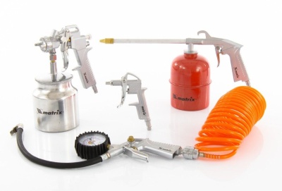 Набор пневмоинструментов Matrix 57302 компл.:5 предметов 307л/мин красный/оранжевый