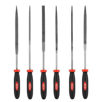 Набор надфилей с двухкомпонентной рукояткой    (№3, 6шт, 200/100 мм, 2-я насечка)