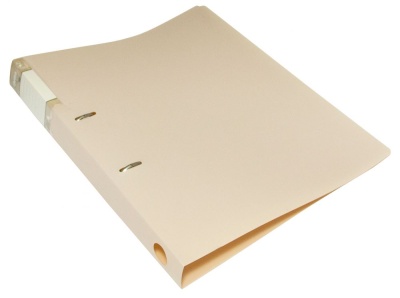 Папка на 2-х D-кольцах Бюрократ Gems GEM0812/2RCREAM A4 пластик 0.7мм кор.32мм торц.карм с бум. встав кремовый жемчуг