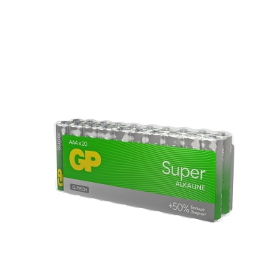 Батарейка алкалиновая GP Super Alkaline G-Tech 24А ААA - 20 шт. в пленке