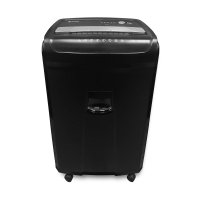 ГЕЛЕОС Уничтожитель документов УО36-4 DIN P-4 {(4 ур-нь секр.), фрагмент 3,9х30мм, 29-33 лист (70г/м2), CD/пл.карты/скрепки/скобы, 36 л.}