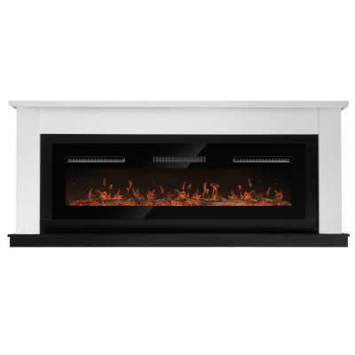 Каминокомплект: Очаг Electrolux Infinity EFP/P-1600ULS N, портал Canto Long белый, черный