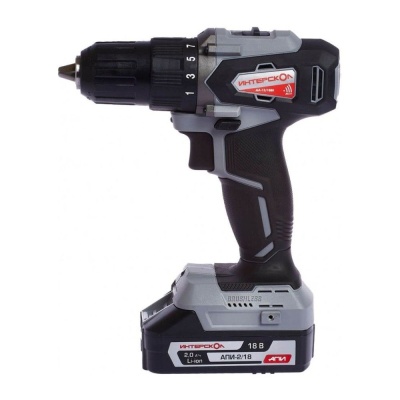 Дрель-шуруповерт Интерскол ДА-13/18ВК аккум. патрон:быстрозажимной (кейс в комплекте)