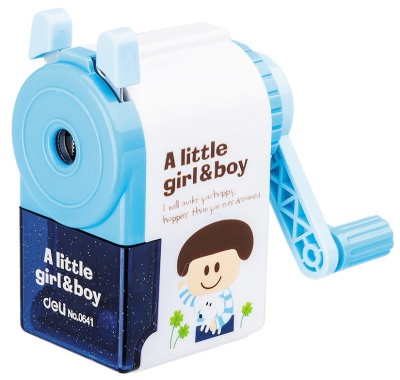 Точилка для карандашей механическая Deli E0641 1 отверстие пластик ассорти