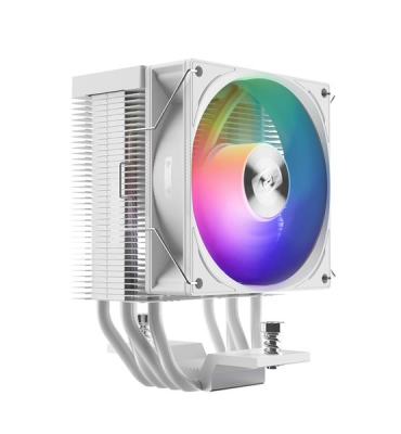 Вентилятор PCCooler Кулер PCCooler R400 ARGB WH S115X/1200/1700/AM4/AM5 (TDP 180W, 90mm ARGB Fan, 4 тепловые трубки 6мм, 650-2200RPM, 28,3dBa)