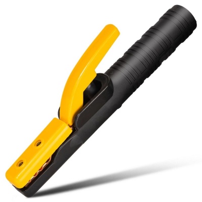 Электрододержатель Deli DL23800A  500гр, макс. сила тока 800A, длина 295мм, диаметр электрода 6,3-10мм, площадь поперечного сечения кабеля 70-95 кв.мм