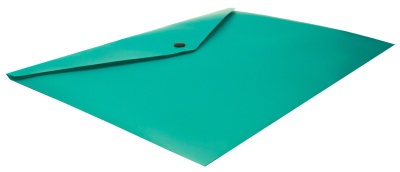 Конверт на кнопке Бюрократ -PK803TTURG A4 пластик 0.15мм бирюзовый