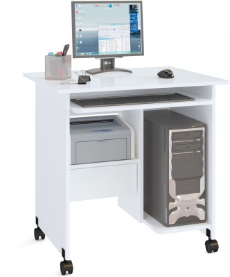 Стол для компьютера Сокол КСТ-10.1 столешница ЛДСП белый (КСТ10.1Б6)