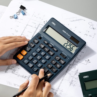 Калькулятор настольный Deli EM888F-blue темно-зеленый 12-разр.