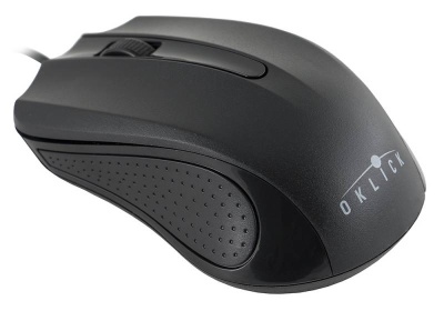 Мышь Оклик 225M черный оптическая (1200dpi) USB (2but)